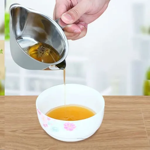 250Ml Gravy Boat Fat Separator, Stainless Steel Grease Bowl Soup Oil Filter, Kitchen Hepler Oil Separator For Grease