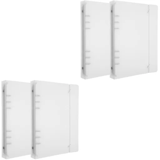 Aesthetic Clear A5 Binder 4Pcs Portable File Organizer for Document Storage