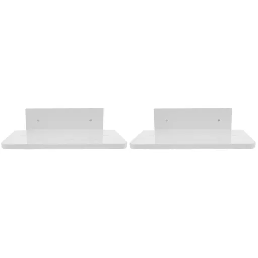 Set of 2 Wall-Mounted Bathroom Shelves Organizer for Essentials, Space-Saving Wall Storage Rack