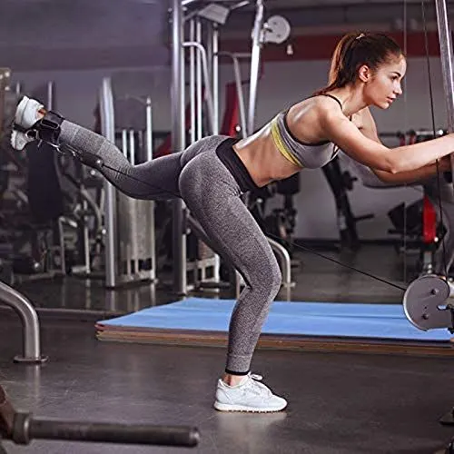 1 Pair Ankle Straps, Ankle Cuffs, D-Ring Ankle Cuffs for Cable Machines, Comfortable Workout Ankle Belt, Adjustable Padded Work