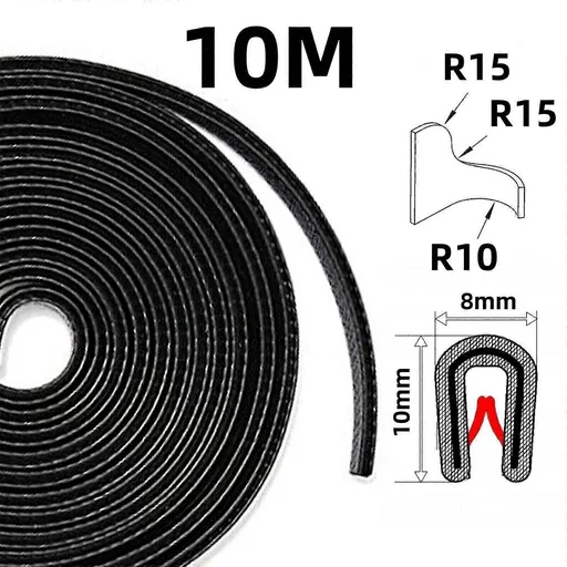 10 m edge protection edge profile black pipe tape clamping profile rubber