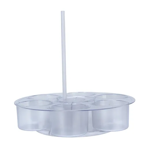 Water Bottle Organizer 360 Degree Rotatable Plastic Anti Slip Cup Storage Holder Rack for Water Bottles with Handle