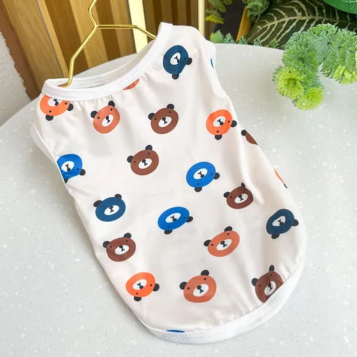 Pet Vest Polyester Soccer Basketball Style Other 039Q bear bear vest 4xl (chest 80cm, approximately 19-27.5kg for small pets)