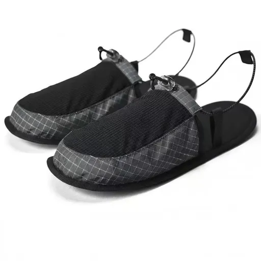 Lightweight Packable Quick-Dry Slip-Ons for Camping, Beach, Travel & Hotel Use, S (Gray)