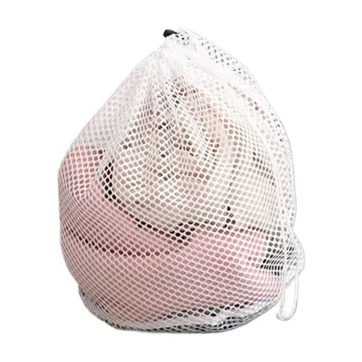 Breathable Storage Sack, Drawstring Laundry Bags, Heavy-Duty Nylon Drawstring Bag, Large Nylon Mesh Gift Dishwasher Bag with, 30x40 cm
