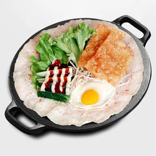 Cast Iron Pancake Pan 28cm Uncoated 37cm (send full set of tools + anti-scalding hemp rope)