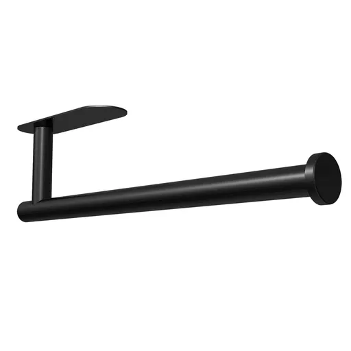 Kitchen Paper Holder Under Cabinet Wall Mount Adhesive Paper Towel Holder Black
