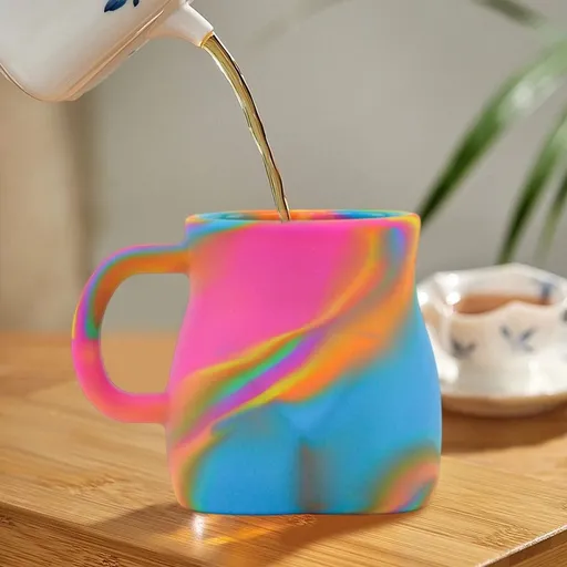 Silicone Mugs | 12 oz Tie Dye Reusable Drinking Cups for Hot & Cold Beverages | Dishwasher, Microwave, Freezer & Oven Safe | Shatterproof for Pool, Beach, BBQ & Picnic Parties