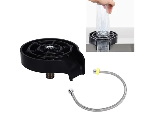 Cup Washer for Club Bar Home Kitchen G1/2 Interface Quick Cleaning Detachable Wash Basin Press Glass Rinser