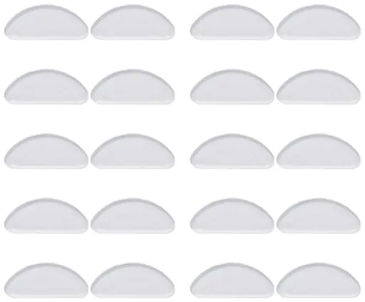 Nose pads for glasses 20 pairs – transparent 15x7x1mm