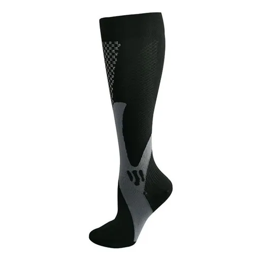 Copper Compression Socks for Running Travel Sports Anti Fatigue Support S/M Unisex - Black