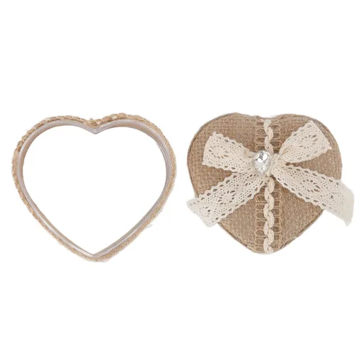Heart Shape Ring Box Stylish Design Portable Size Jewelry Decoration Pink