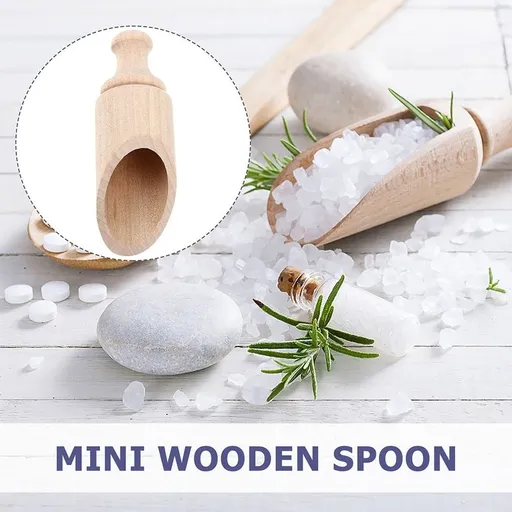 6Pcs Multipurpose Wooden Salt Spoons with Smooth Edges for Home Cooking
