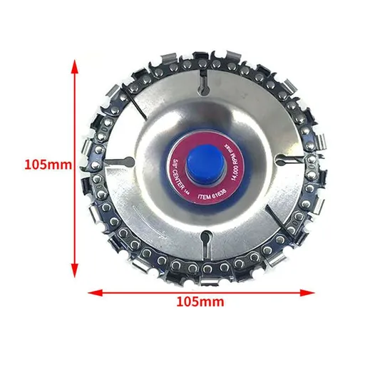Saw Blade with Replacement Circlets for Grinder Chain Disc Grinding Shaping Attachment Circular Chainsaw Wheel (Pink Center)
