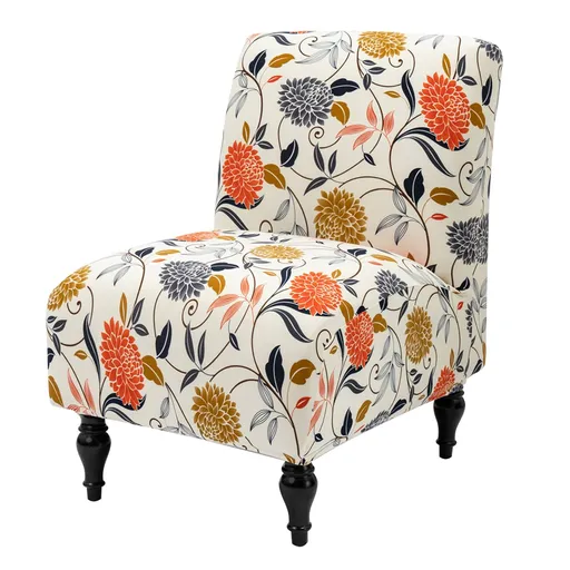 Slipper Slipcover,Stretch Spandex Printed Removable Non-Slip Silp Cover for Accent Chair Without Arms Furniture Protector