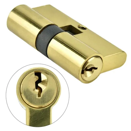 Cylinder Lock Copper Dual Open Anti-Theft Door Lock Cylinder with Keys Strong Resistance and Rust-Proof, Suitable