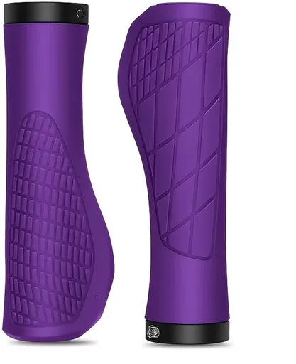 Bicycle grips - Mountain bike grips - 1 pair, including installation tools - Ergonomic bicycle grips | Purple Gripps