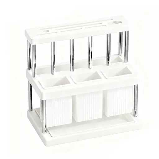 Multifunctional Kitchen Countertop Knife Block Holder with Drain Tray