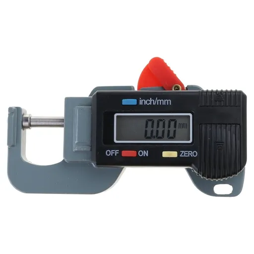 Digital Thickness Gauge Portable Precise Micrometer 0-12.7mm ABS & Metal
