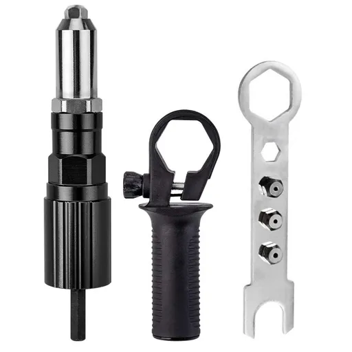 Rivet Gun Riveter Drill Converter Attachment Electric Power Drill Riveting Hand Tool Kit for Riveting Insert Rivets Nut