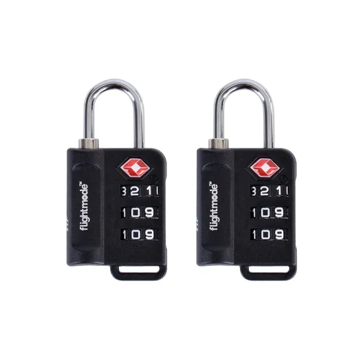 TSA Approved 3 Dial Indicator Padlock 2 Piece Lightweight Compact Design