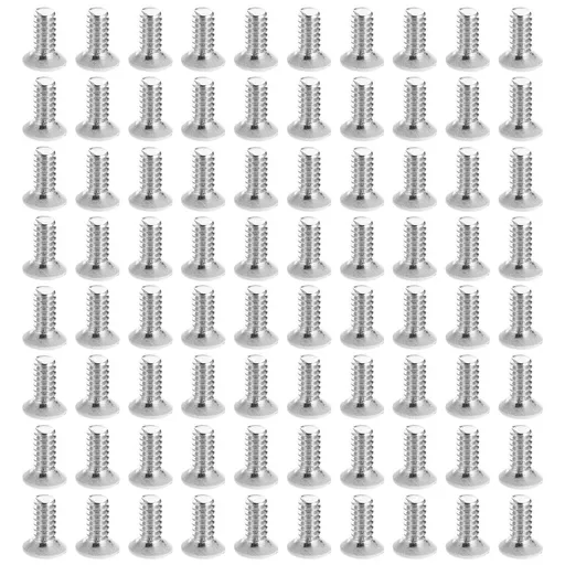 Outlet Plate Screws White Carbon Steel 200Pcs 0.4x0.2In For Corridor Home Decoration