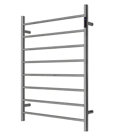 Towel Rack Heated Premium Gunmetal 8 Bars Round Design 1000x850mm