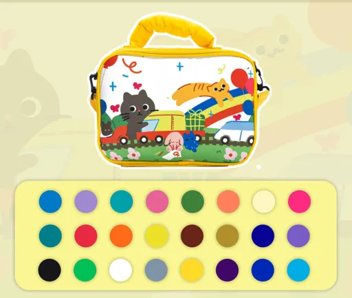 24 colors Kids Double-Layer Marker Set with Carry Case - Portable Art Supply Organizer Bag