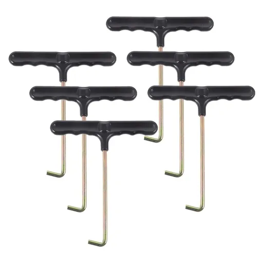 Lace Tightener Plated Silver Plastic and Iron for Ice Skate and Hockey Lace Hook 6Pcs