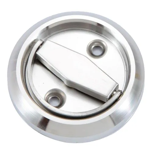 Home Decor Round Recessed Door Handle/Deadbolt (No Key), NOT for Pocket Doors, Thick Latch with Bevel Edge.