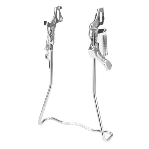 1Set Iron Bike Bracke for Bikes with Rear Kickstand 38 x 25 x 0.4in Silver