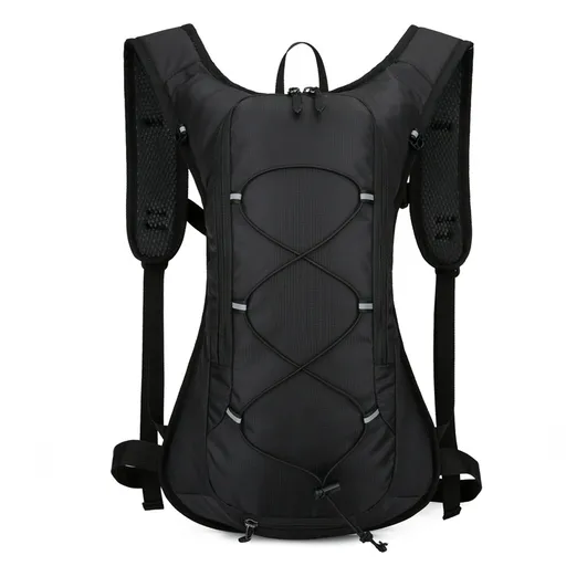 Black Outdoor Sports Backpack for Running, Hiking, and Cycling - Lightweight and Waterproof（The product does not include a kettle）