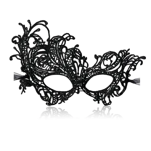 Masquerade Mask for Women Lace Design Phoenix Shape Black Elegant Party Accessory