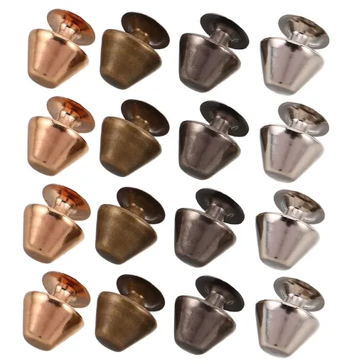 100 Pcs Assorted Color Metal Rivets Nailhead Spikes for Leathercraft, Purse Feet, Shoe Accessories and DIY Projects