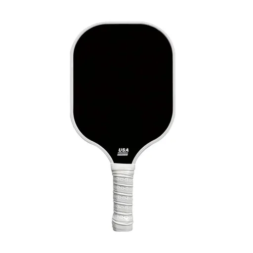 Black Fiberglass Pickleball Paddle - Lightweight 215g with Anti-Slip TPU Grip for Outdoor Sports