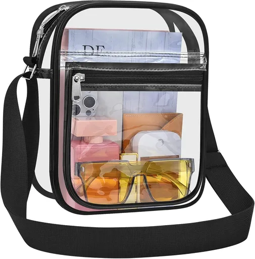 Clear Bag for Stadium Events Clear Messenger Bag for Men and Women