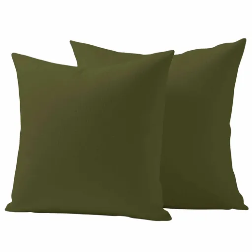 Olive Outdoor Pillow Covers 24"x24" Set of 2, Plain Waterproof Throw Pillow Covers for Patio Sofa Furniture, Decorative Cushions, Green, Olive Green