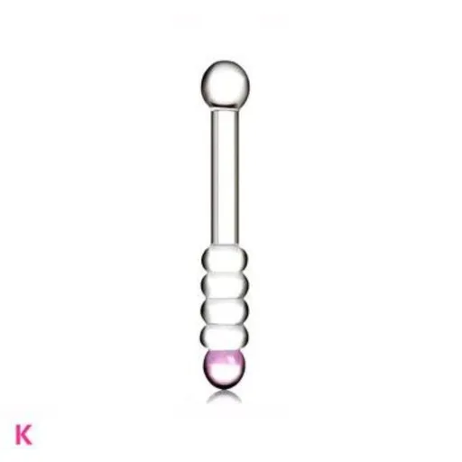 House Of Dasein 12 Styles Dildo Smooth Glass Anal Beads Double Ended Dong Butt Plug - Style K