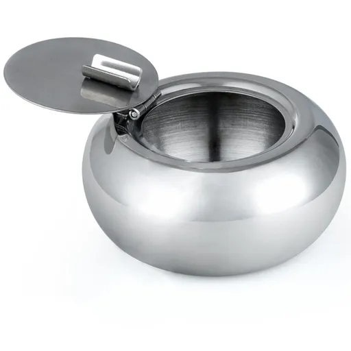 Stainless Steel Cigarette Ashtray with Lid, Cigarette Ashtray Smoking Ash Holder Desktop Smoking Ash Tray for Home