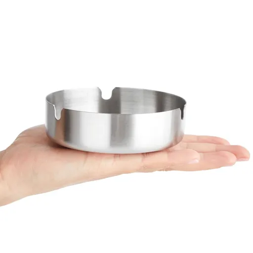 Stainless Steel Ashtrays Indoor Round Ashtray, Slots Each Cigar Ashtray Tabletop Round Stainless Steel Ash Tray Suitable
