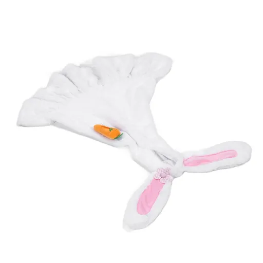 Lawn Goose Clothing Plush Cute Long Ear Easter Bunny Outfit for Goose White Rosy
