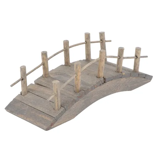 1pc Mini Wooden Arch Bridge Garden Bridge Decoration Terrarium Bridge Outdoor Playset Aquarium Bridge Decoration