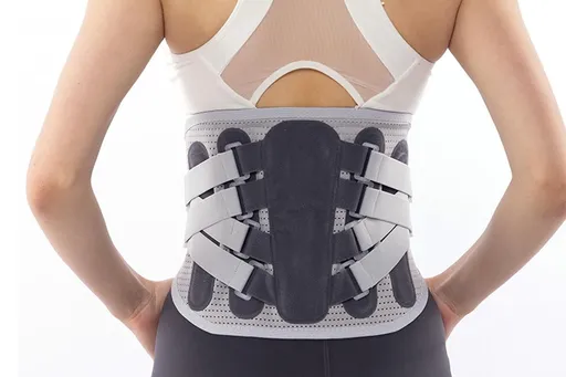 Adjustable Lumbar Support Belt Lower Back Brace With Lumbar Pad Waist Belt - L
