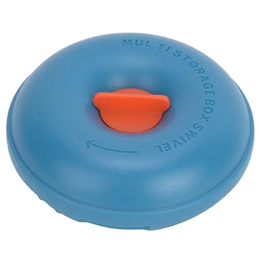 Travel Pill Organizer, Round Portable Pill Case, Daily Pill Storage Box, Medicine Container with Lock for Small Objects, Pills