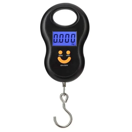 Portable Luggage Scale/Suitcase Scale Backlit LCD Display with Fishing Hanging Hook for Home Travel Outdoor Black