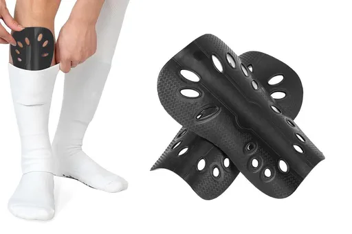 Protective Gear Soccer Shin Guards For Kids Adults Breathable Shin Guard Sleeves-Black