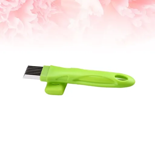 Green Scallion Cutter Stainless Steel Vegetable Slicer with Non- Handle for Easy Cutting Green Onion and Chili 7 Inch