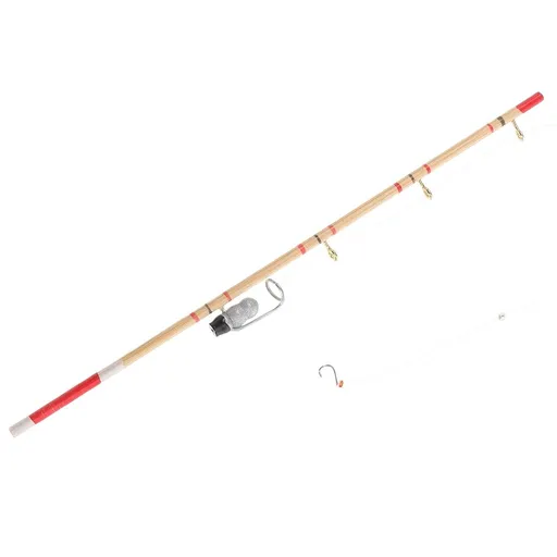 Miniature Wooden Fishing Poles for Crafts, Multicolor Toy Fishing Rods, Perfect Decor for Kids and Collectors