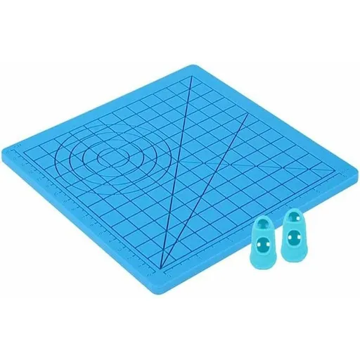 3D Printing Pen Mat Double-Sided Silicone Mat with Multi-Shaped Base Art Craft and 2 Silicone Caps for Kids Adults