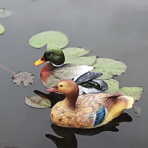 Pond Decor Duck Sculpture for Garden Pond, Floating Duck Statue with Pond Decor Features, 1xDuck Sculpture